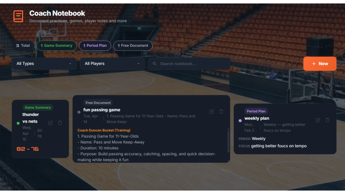 Coaching Notebook